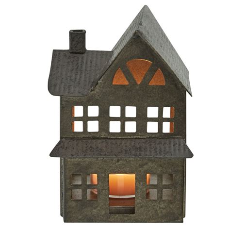 metal house tea light holder|metal inserts for candle holders.